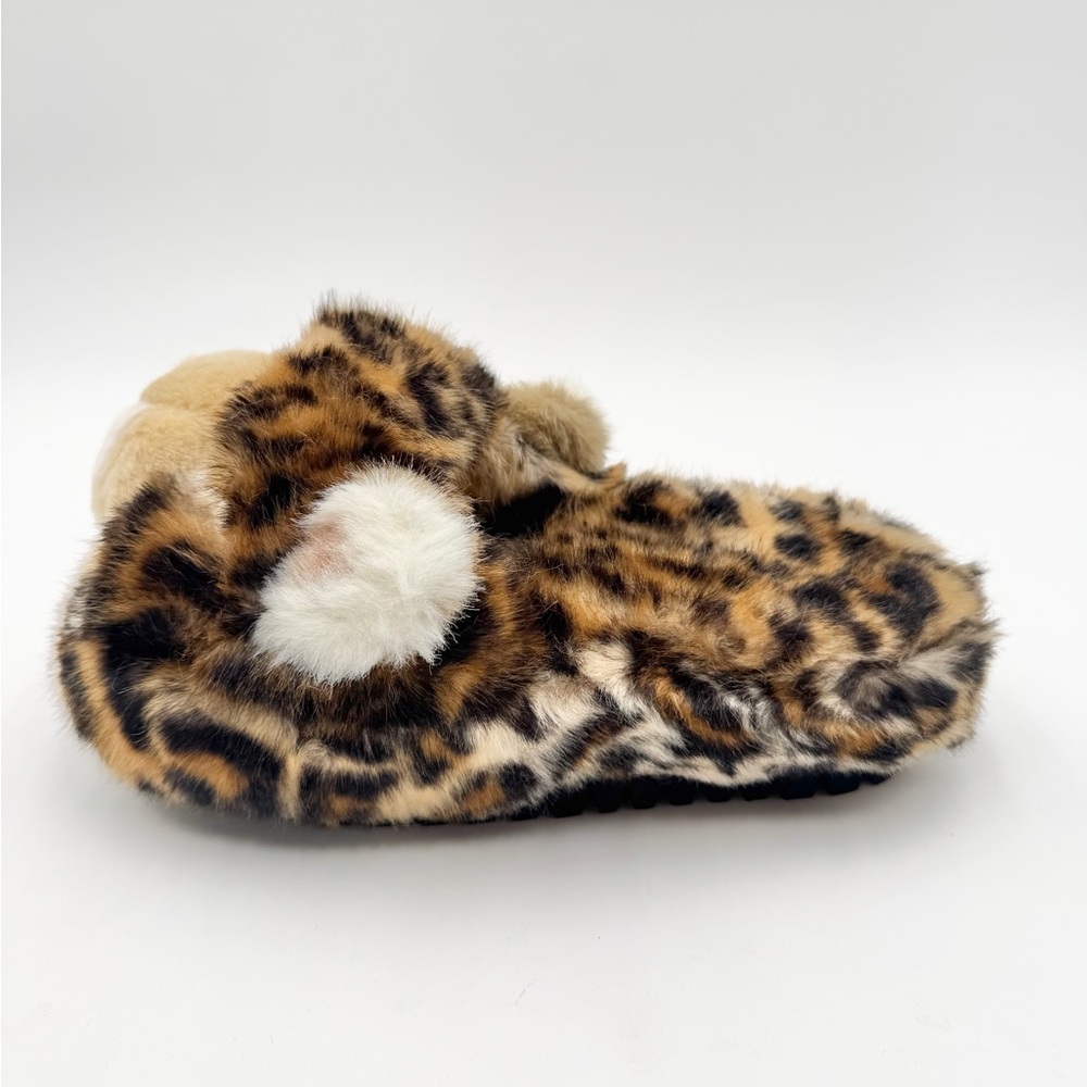 Dolce and Gabbana Brown Leopard Print Faux Fur Plush Flat Slides - 36 - Picture 4 of 9